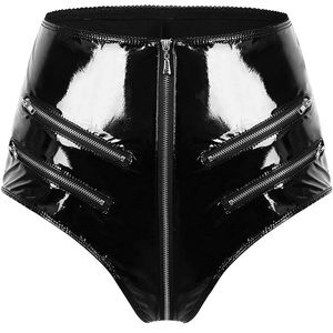 Shiny Black Hot Pants